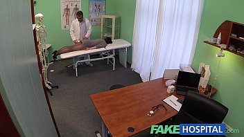 Fake Hospital G spot massage gets hot brunette patient wet